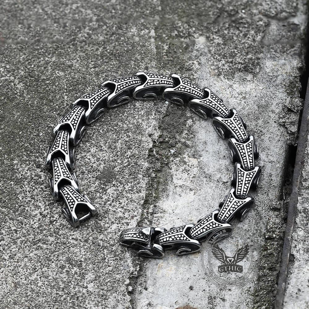 3838-vintage-dragon-bones-stainless-steel-animal-bracelet-3.jpg Vintage Dragon Bones Stainless Steel Animal Bracelet