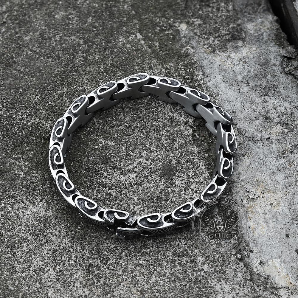 3838-vintage-dragon-bones-stainless-steel-animal-bracelet-5.jpg Vintage Dragon Bones Stainless Steel Animal Bracelet