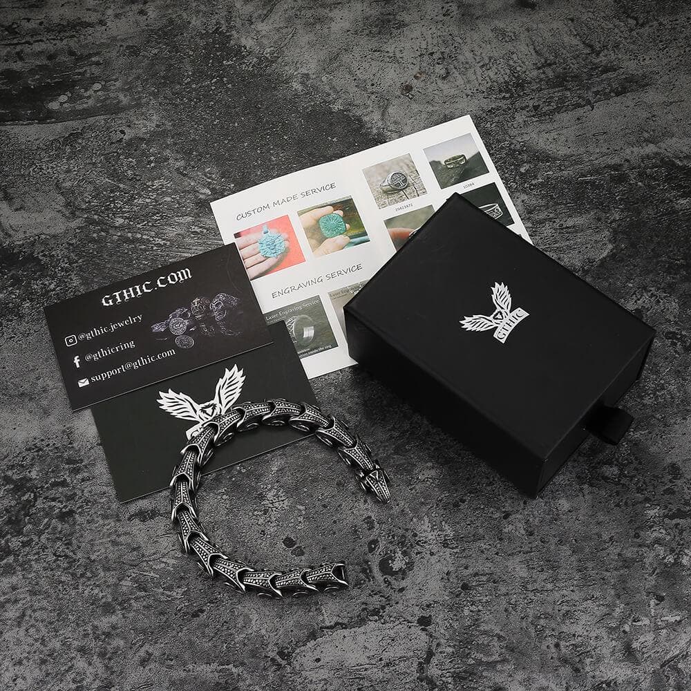 3838-vintage-dragon-bones-stainless-steel-animal-bracelet-7.jpg Vintage Dragon Bones Stainless Steel Animal Bracelet