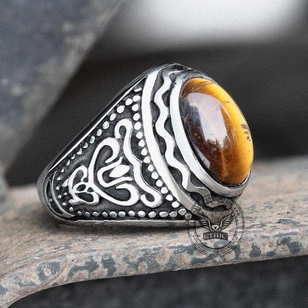 3865-vintage-pattern-gemstone-stainless-steel-ring-3.jpg Vintage Pattern Gemstone Stainless Steel Ring