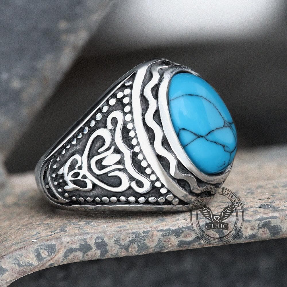 3865-vintage-pattern-gemstone-stainless-steel-ring-4.jpg Vintage Pattern Gemstone Stainless Steel Ring