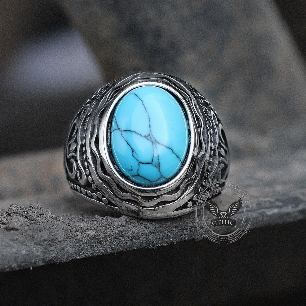 3865-vintage-pattern-gemstone-stainless-steel-ring-5.jpg Vintage Pattern Gemstone Stainless Steel Ring