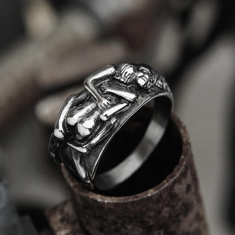 3908-couple-s-hug-stainless-steel-ring-1.jpg Couple's Hug Stainless Steel Ring