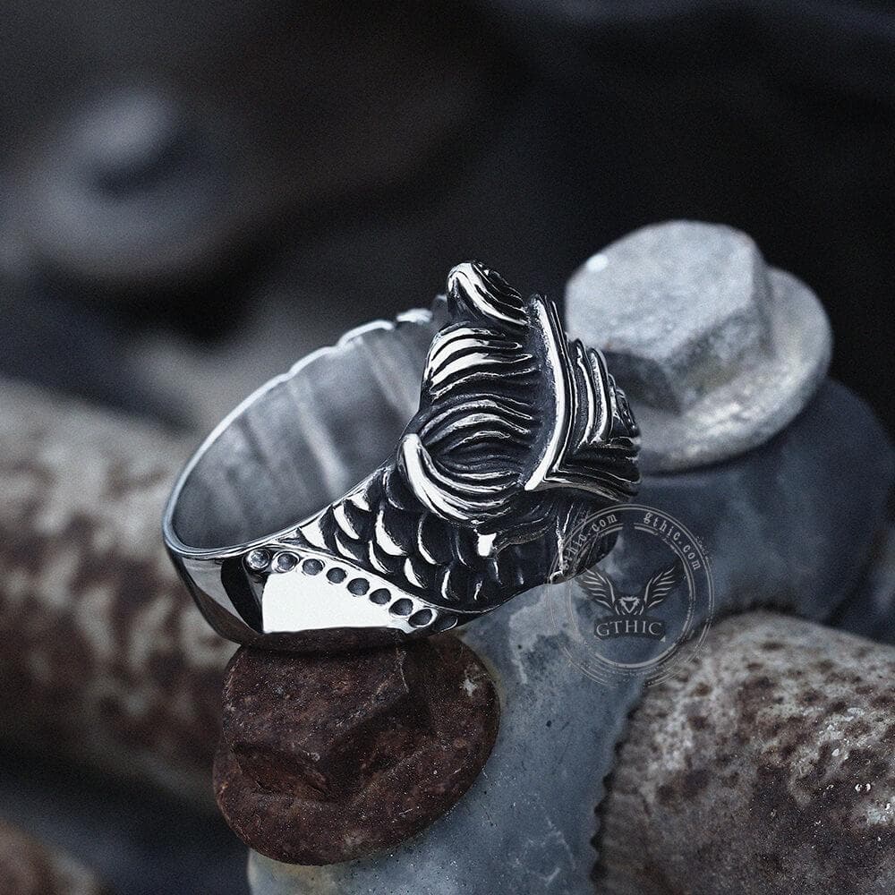 3940-eye-feather-stainless-steel-ring-4.jpg Eye Feather Stainless Steel Ring