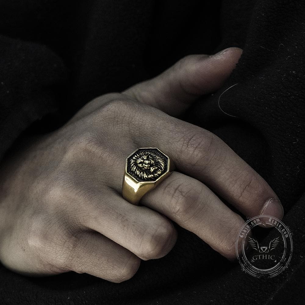 3964-fierce-lion-stainless-steel-ring-2.jpg Fierce Lion Stainless Steel Ring