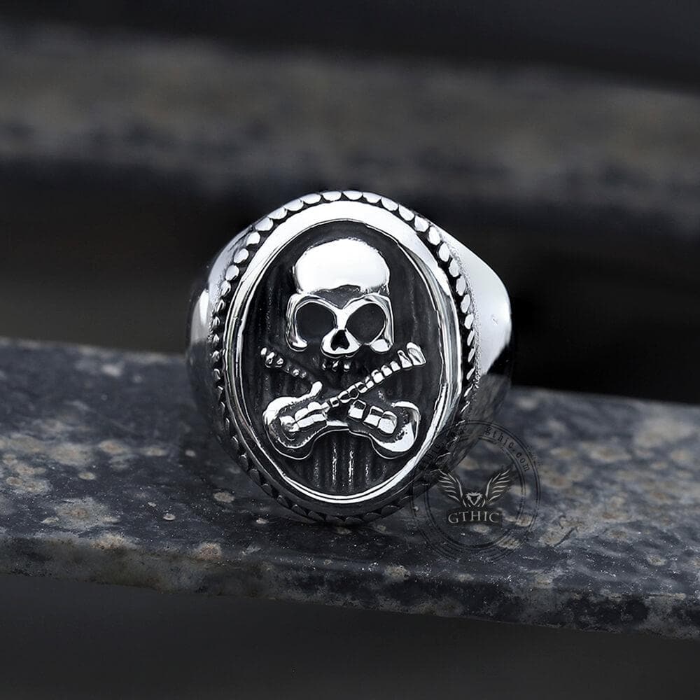 4047-guitar-skull-stainless-steel-ring-3.jpg Guitar Skull Stainless Steel Ring