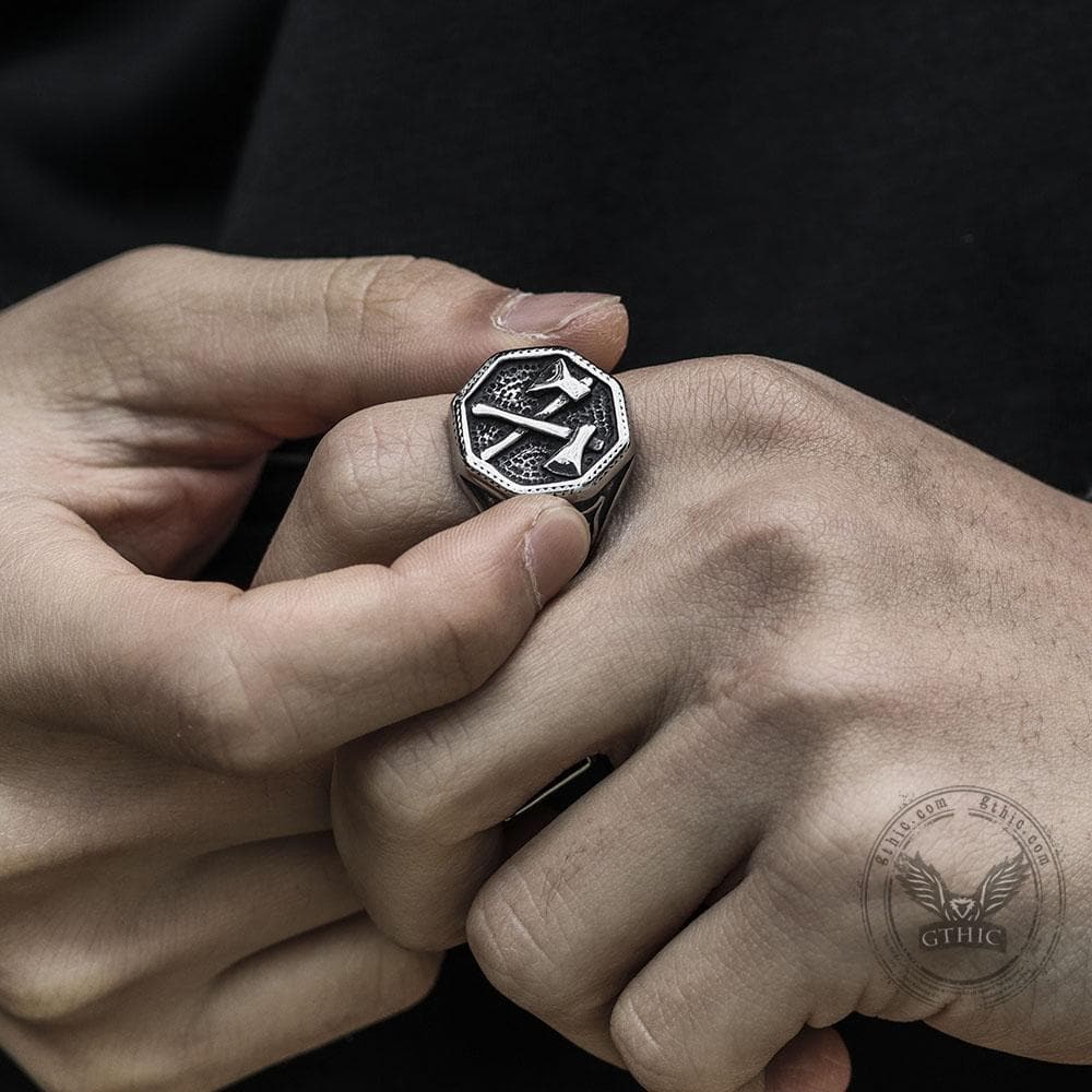 4063-viking-axe-stainless-steel-ring-2.jpg Viking Axe Stainless Steel Ring