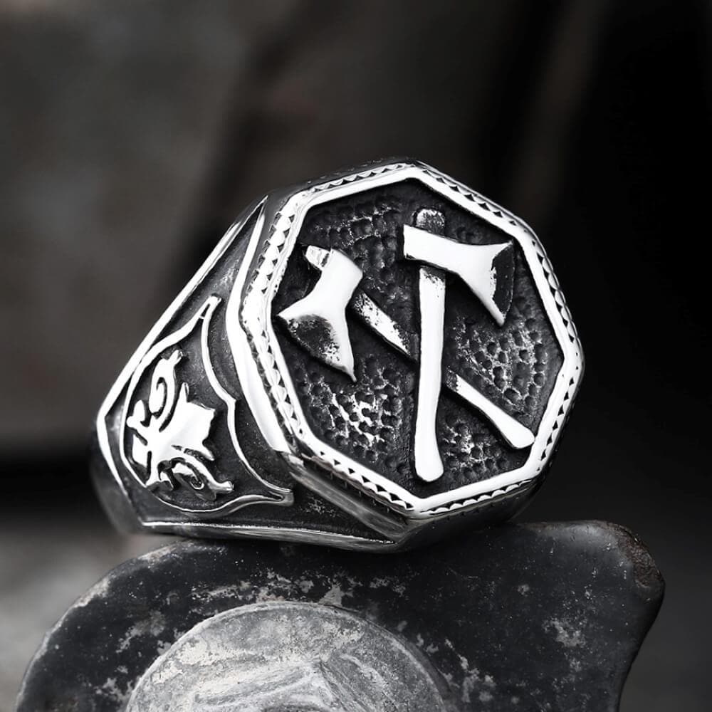 4063-viking-axe-stainless-steel-ring-3.jpg Viking Axe Stainless Steel Ring