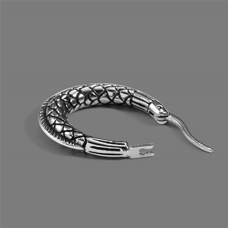 4082-gthic-thorns-and-python-stainless-steel-hoop-earrings-7.jpg GTHIC Thorns and Python Stainless Steel Hoop Earrings