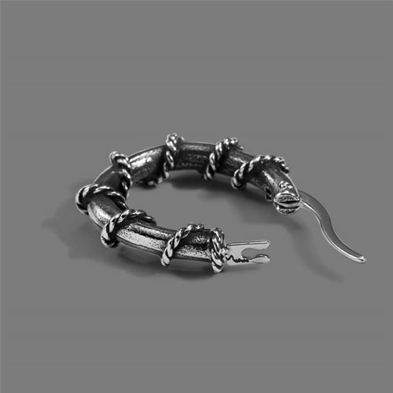 4082-gthic-thorns-and-python-stainless-steel-hoop-earrings-8.jpg GTHIC Thorns and Python Stainless Steel Hoop Earrings