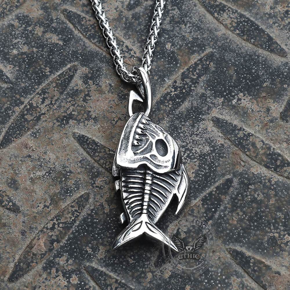 4093-fish-skeleton-stainless-steel-pendant-5.jpg Fish Skeleton Stainless Steel Pendant