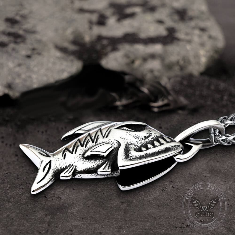 4093-fish-skeleton-stainless-steel-pendant-7.jpg Fish Skeleton Stainless Steel Pendant
