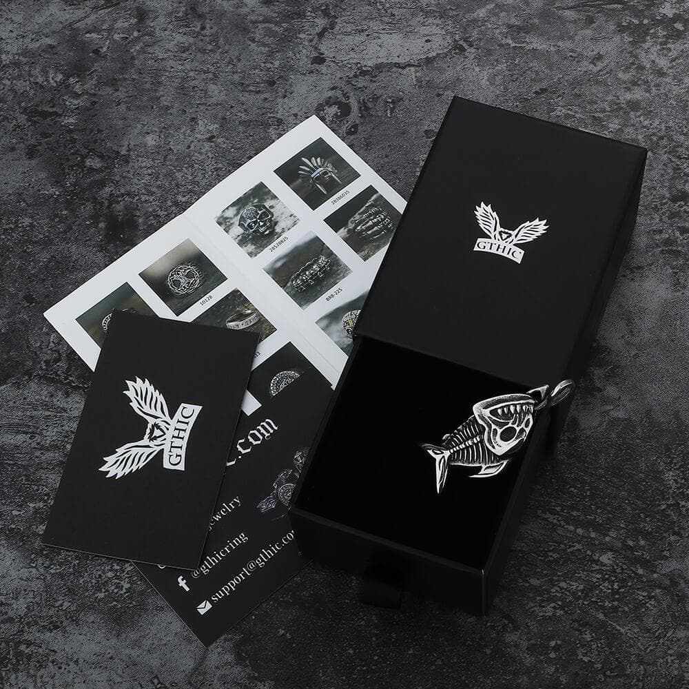 4093-fish-skeleton-stainless-steel-pendant-8.jpg Fish Skeleton Stainless Steel Pendant