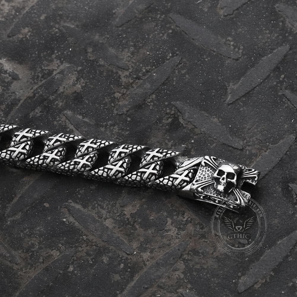 4095-skull-and-cross-stainless-steel-bracelet-10.jpg Skull and Cross Stainless Steel Bracelet