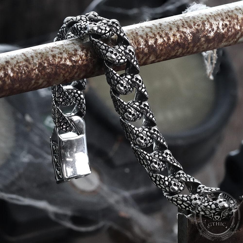 4095-skull-and-cross-stainless-steel-bracelet-5.jpg Skull and Cross Stainless Steel Bracelet