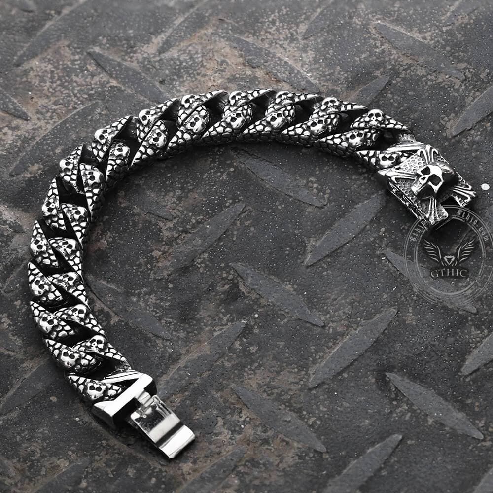 4095-skull-and-cross-stainless-steel-bracelet-6.jpg Skull and Cross Stainless Steel Bracelet