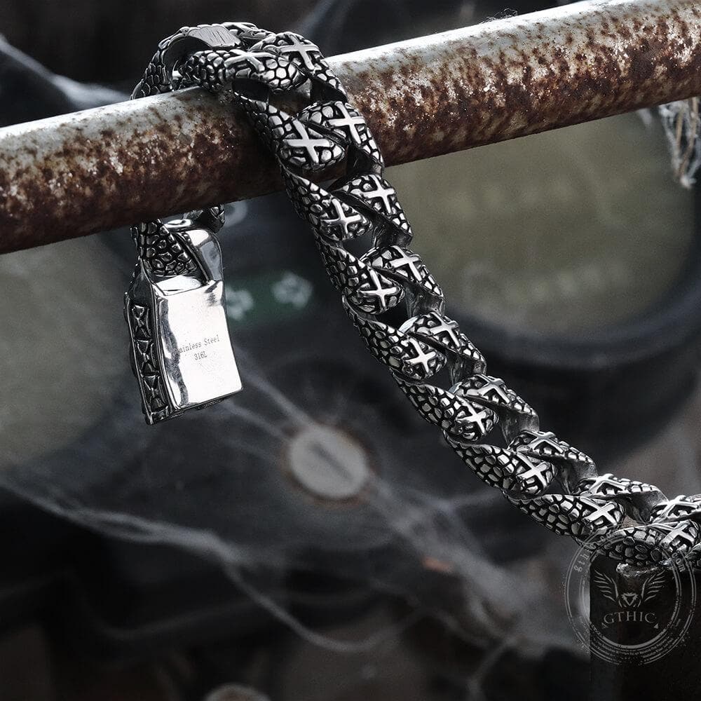 4095-skull-and-cross-stainless-steel-bracelet-8.jpg Skull and Cross Stainless Steel Bracelet