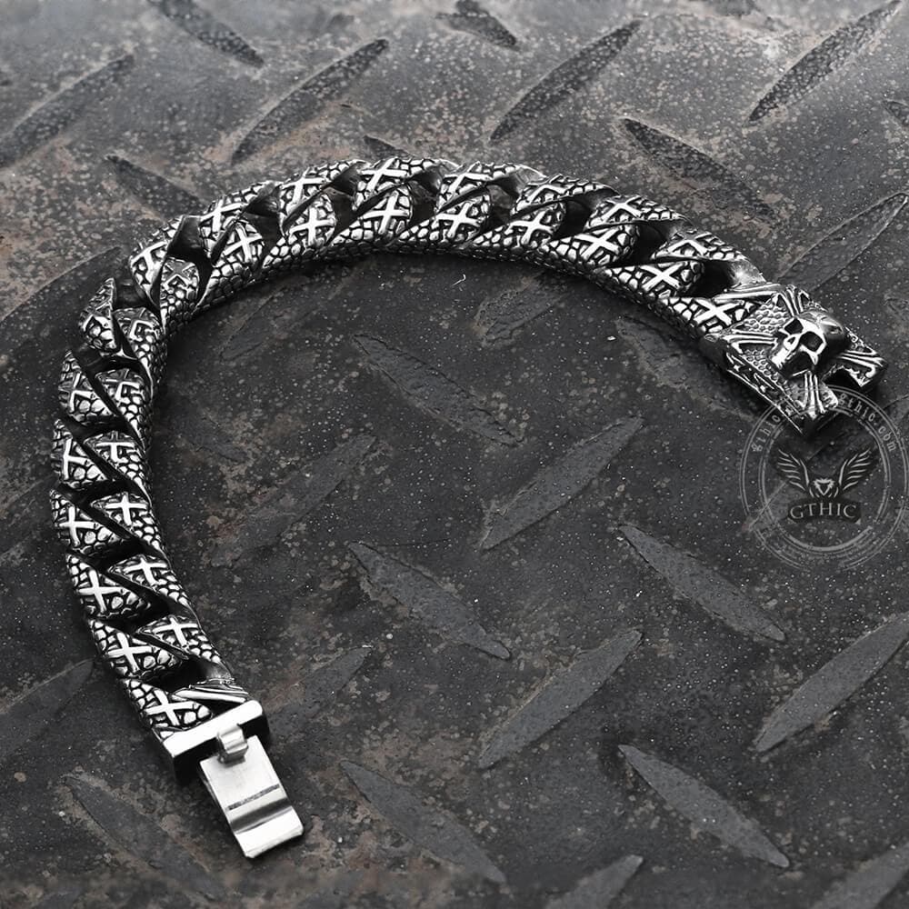 4095-skull-and-cross-stainless-steel-bracelet-9.jpg Skull and Cross Stainless Steel Bracelet