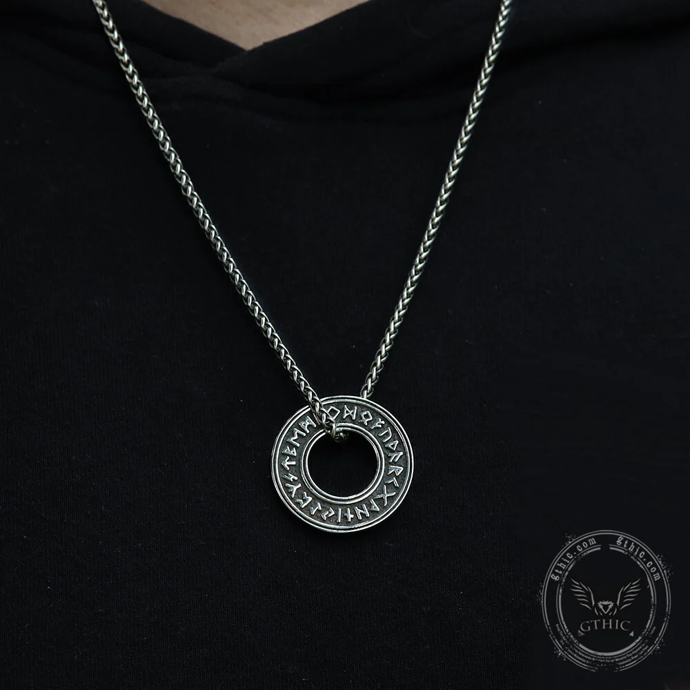 Viking Runes Stainless Steel Pendant