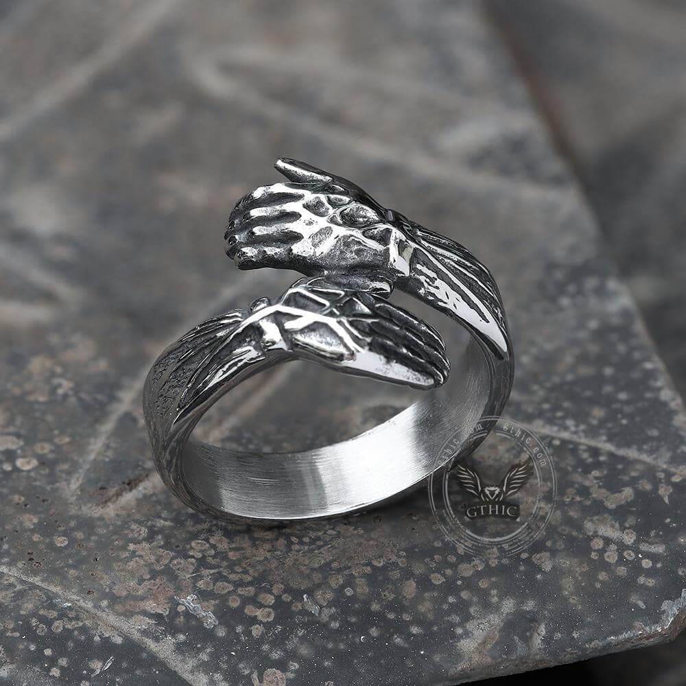 4140-hugging-hands-stainless-steel-ring-4.jpg Hugging Hands Stainless Steel Ring