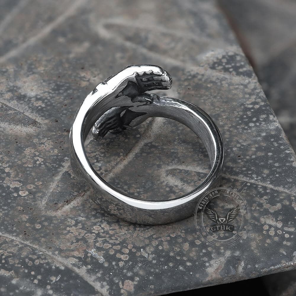 4140-hugging-hands-stainless-steel-ring-6.jpg Hugging Hands Stainless Steel Ring