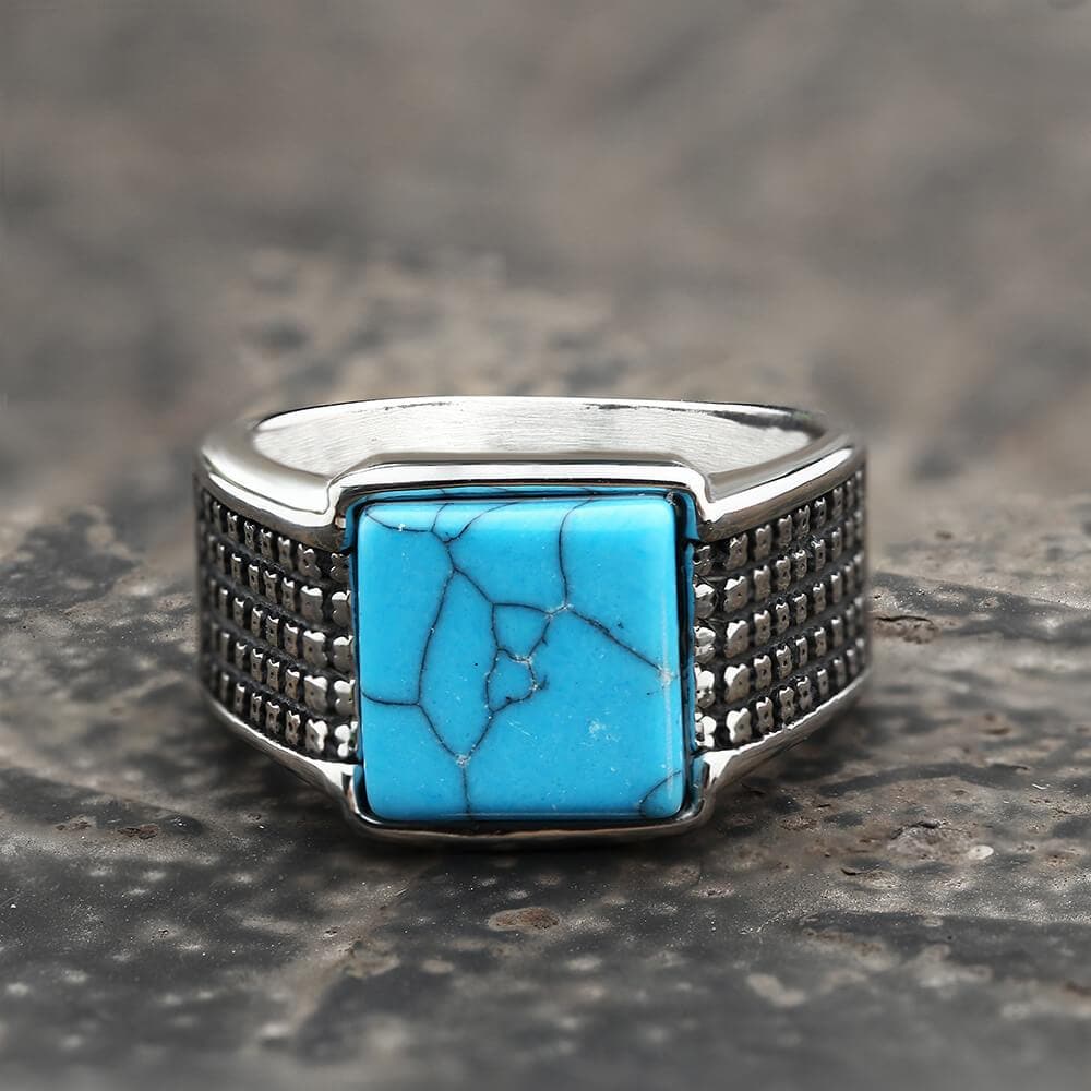 4154-stainless-steel-11-stainless-steel-11-variation-1.jpg Square Turquoise Stainless Steel Ring
