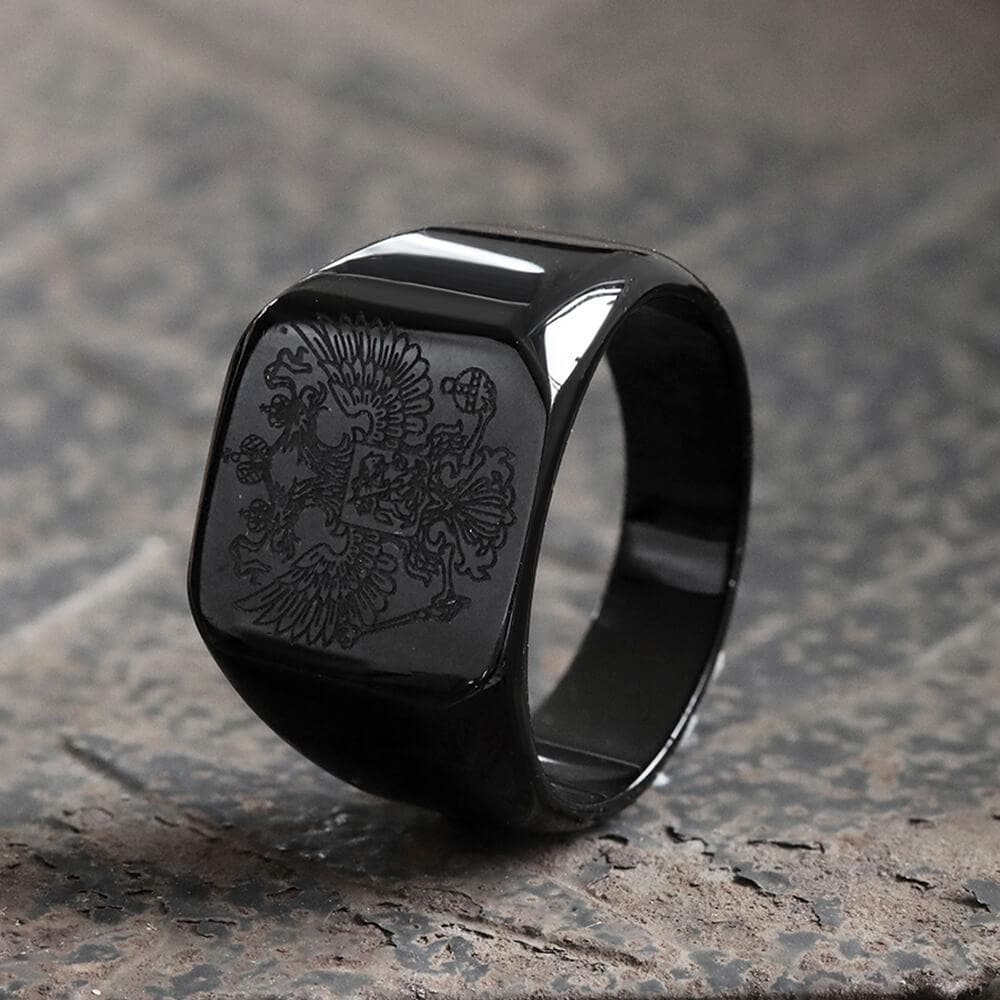 Double-Headed Eagle Stainless Steel Signet Ring