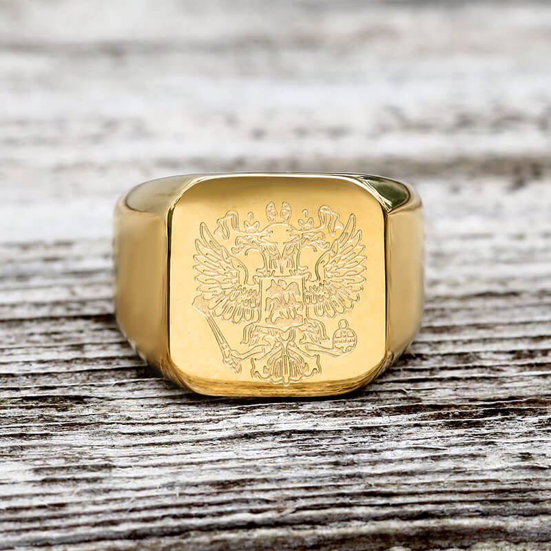 Double-Headed Eagle Stainless Steel Signet Ring