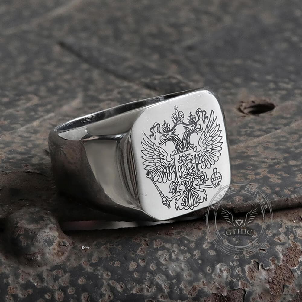 Double-Headed Eagle Stainless Steel Signet Ring