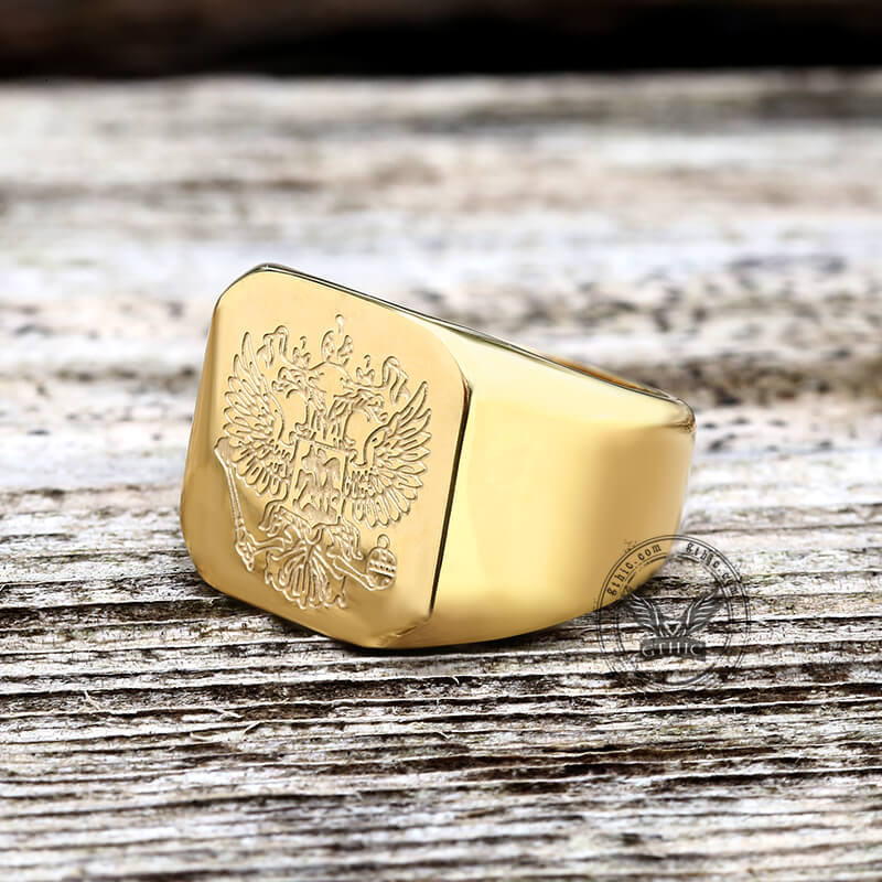 Double-Headed Eagle Stainless Steel Signet Ring