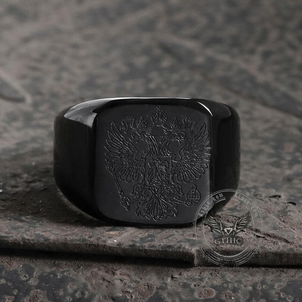 Double-Headed Eagle Stainless Steel Signet Ring