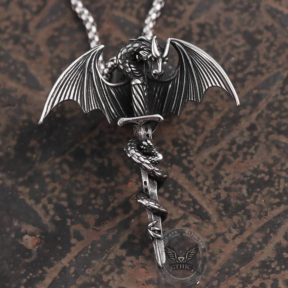 4256-gothic-dragon-stainless-steel-pendant-5.jpg Gothic Dragon Stainless Steel Pendant