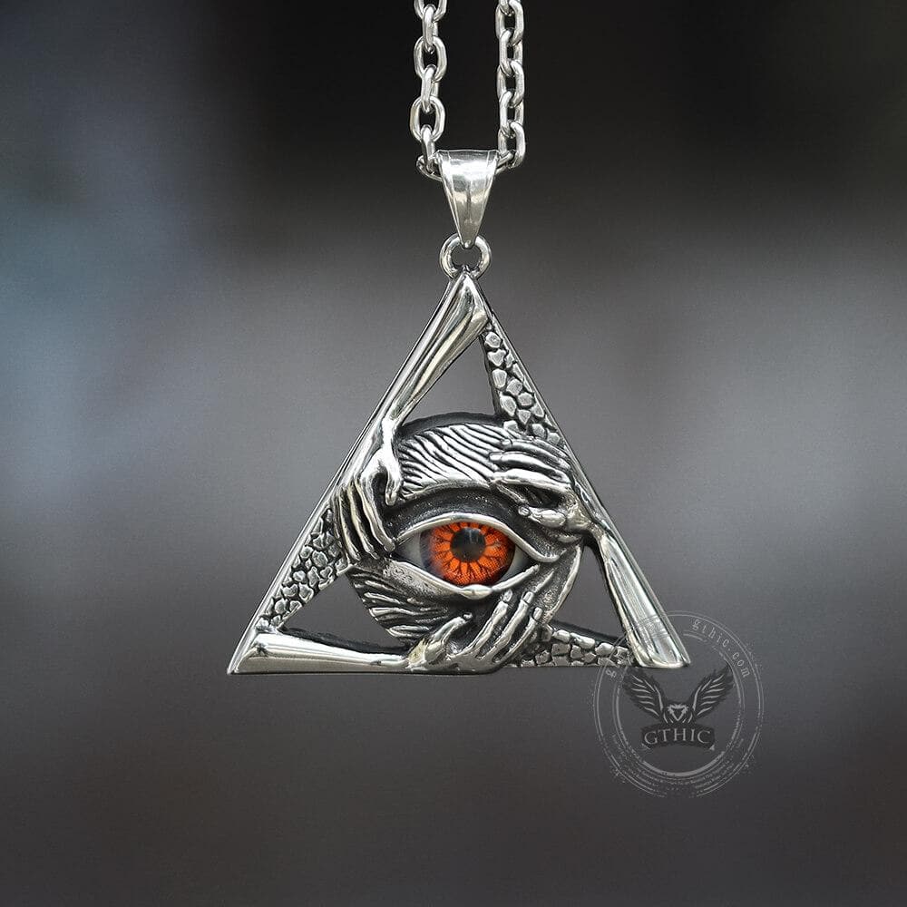 4271-triangular-evil-eye-skull-bones-stainless-steel-pendant-4.jpg Triangular Evil Eye Skull Bones Stainless Steel Pendant