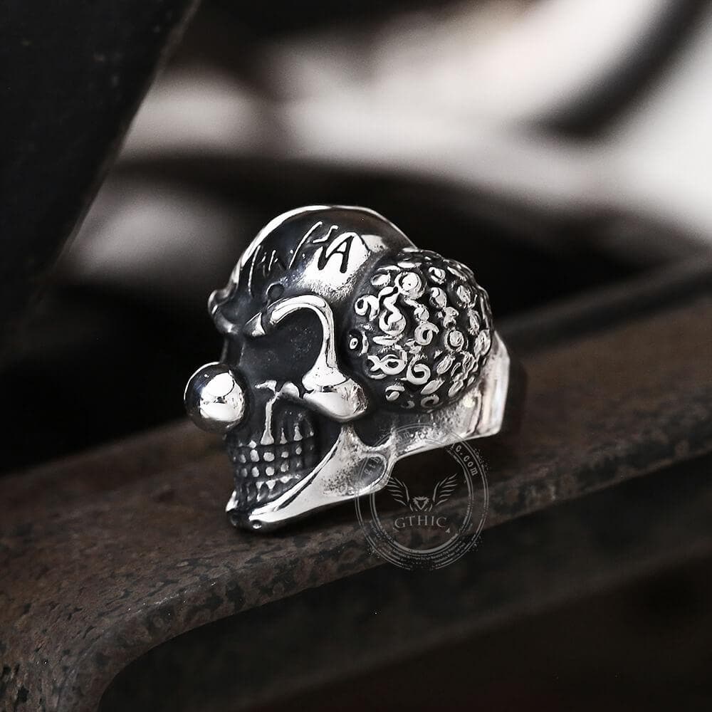 4282-vintage-joker-clown-stainless-steel-skull-ring-3.jpg Vintage Joker Clown Stainless Steel Skull Ring