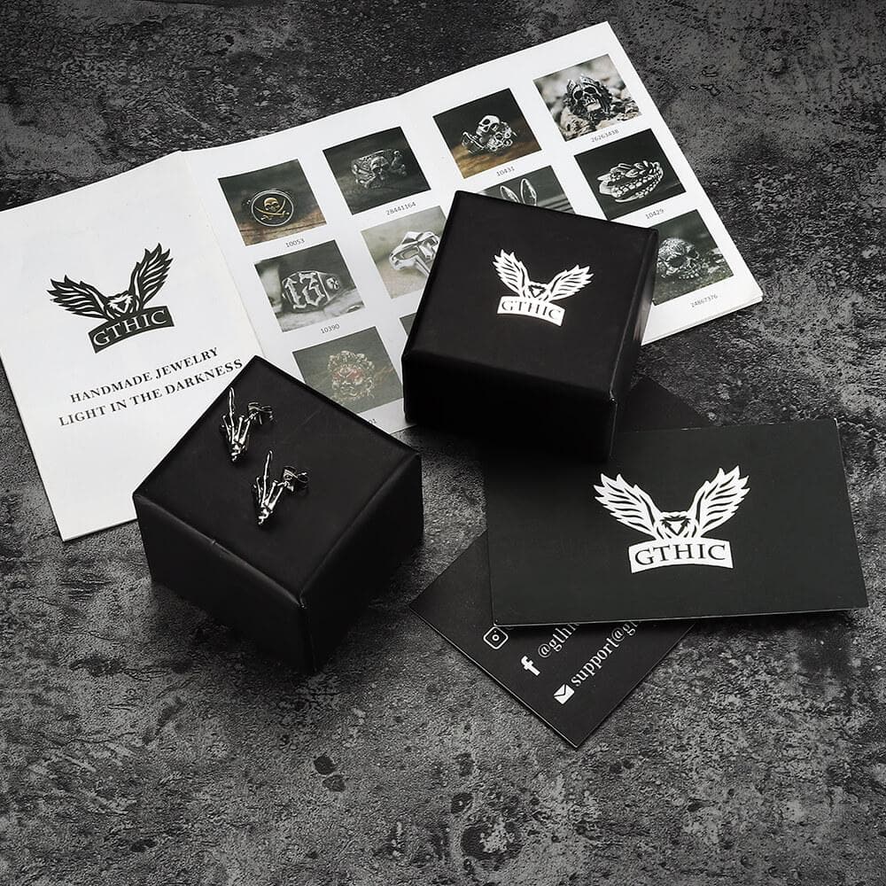 4288-middle-finger-ghost-hand-stainless-steel-ear-stud-8.jpg Middle Finger Ghost Hand Stainless Steel Ear Stud