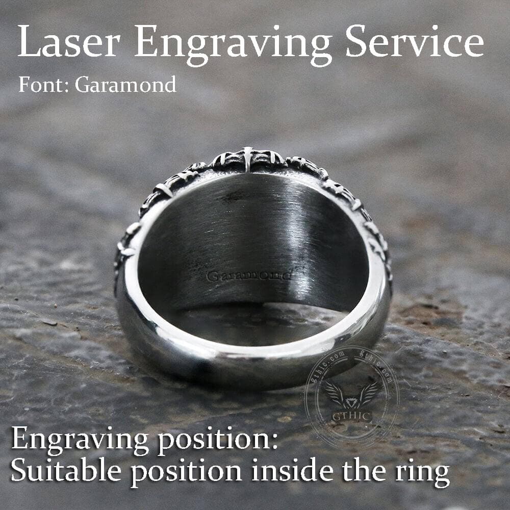 4436-flying-bats-stainless-steel-gemstone-ring-12.jpg Flying Bats Stainless Steel Gemstone Ring