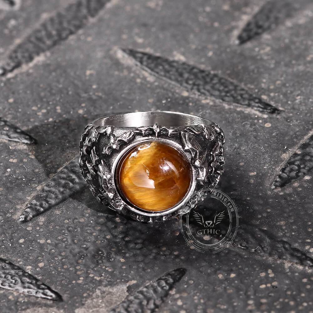 4436-flying-bats-stainless-steel-gemstone-ring-7.jpg Flying Bats Stainless Steel Gemstone Ring