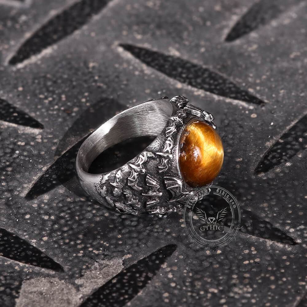 4436-flying-bats-stainless-steel-gemstone-ring-8.jpg Flying Bats Stainless Steel Gemstone Ring