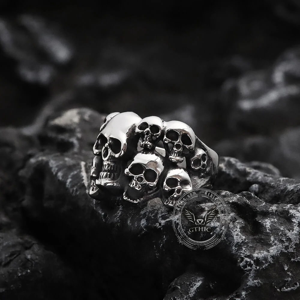 Halloween Specter Skull Stainless Steel Ring