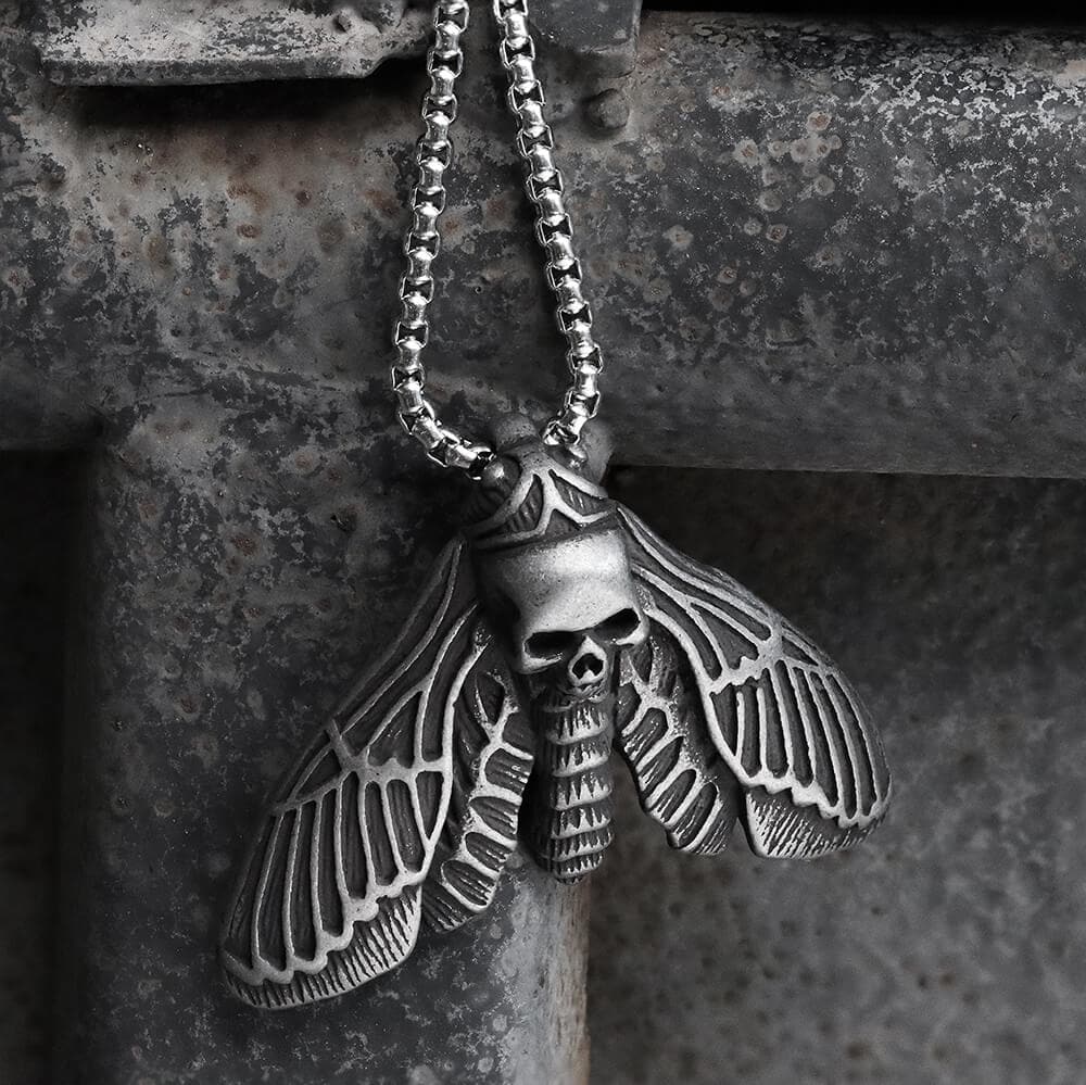 4602-death-head-moth-stainless-steel-pendant-1.jpg Death Head Moth Stainless Steel Pendant