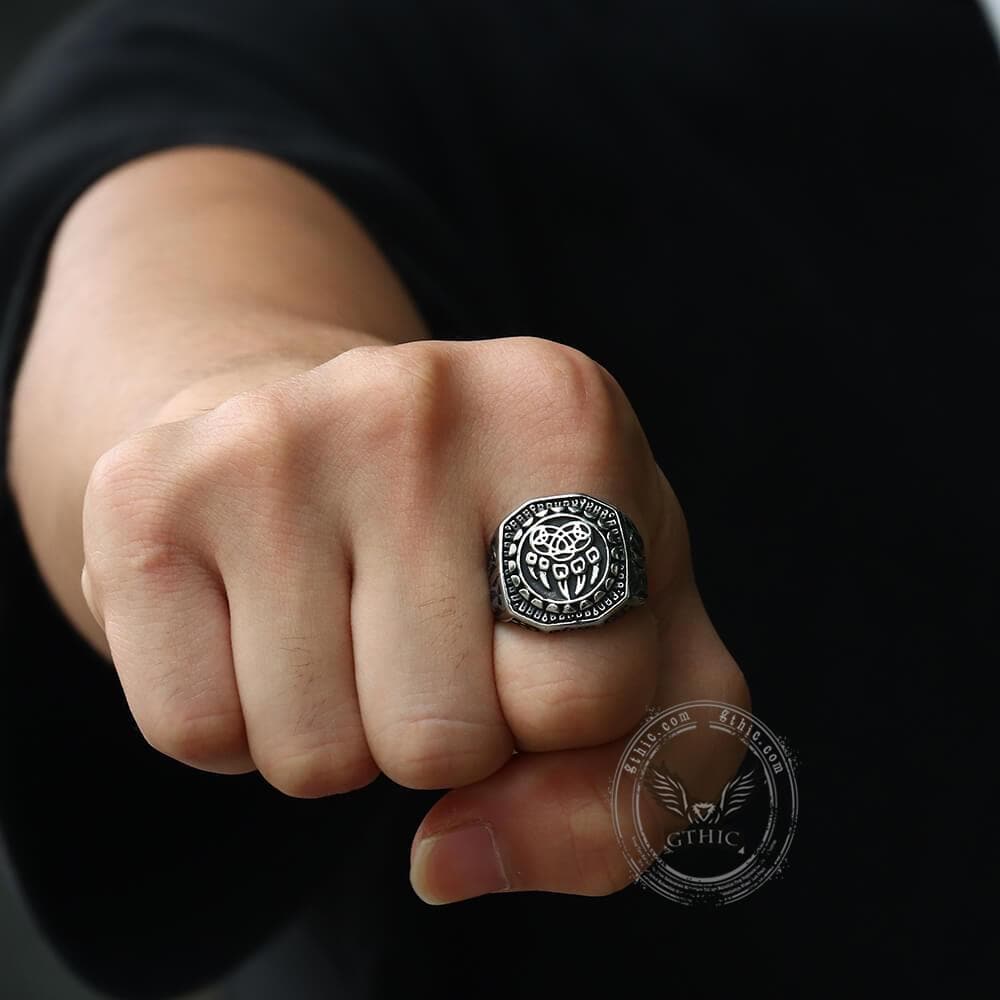 4656-nordic-bear-paw-stainless-steel-viking-ring-2.jpg Nordic Bear Paw Stainless Steel Viking Ring