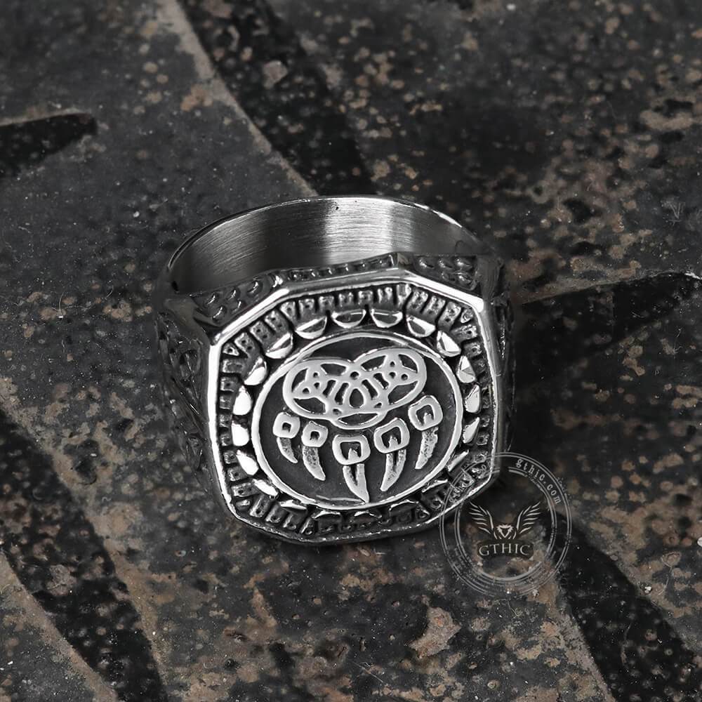 4656-nordic-bear-paw-stainless-steel-viking-ring-5.jpg Nordic Bear Paw Stainless Steel Viking Ring