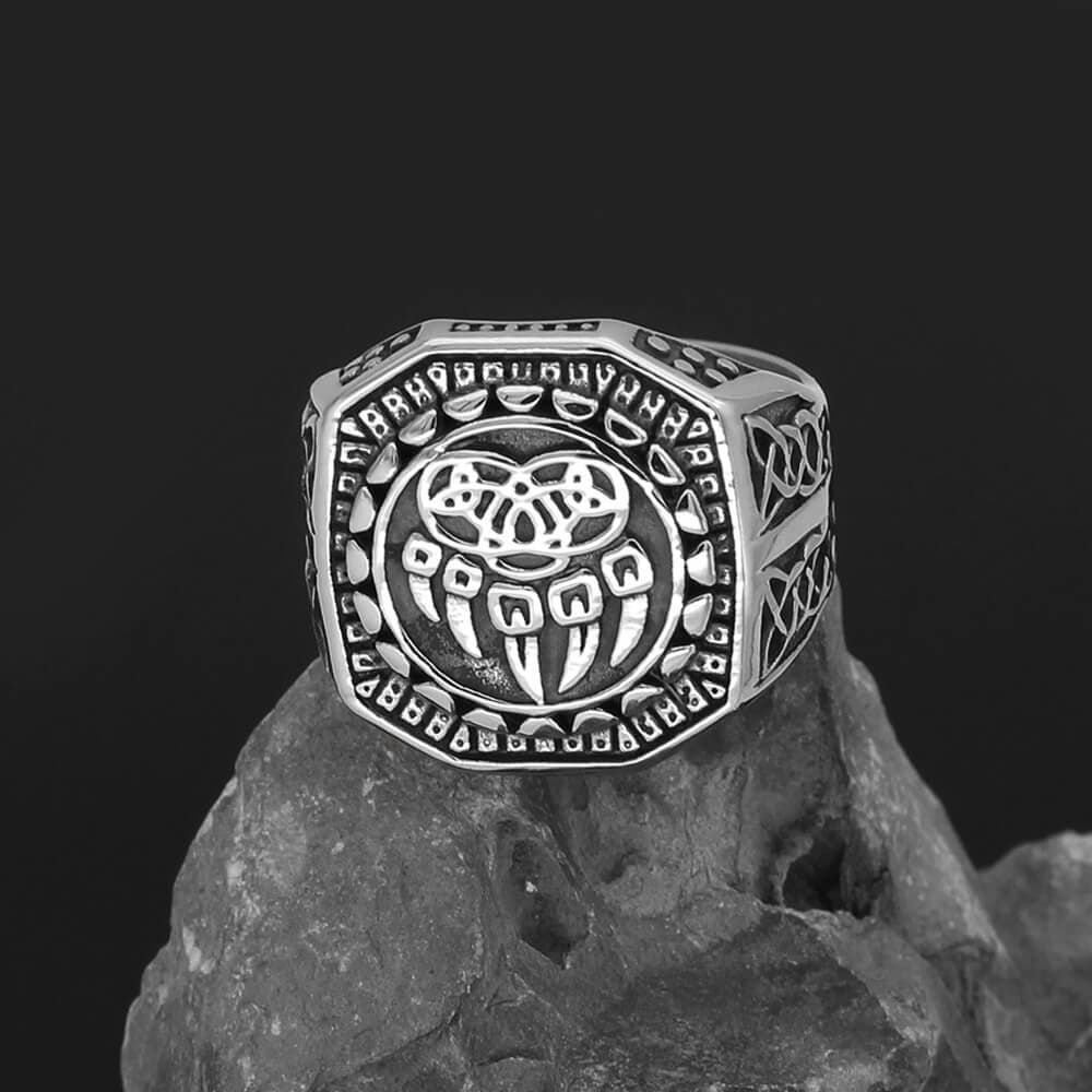 4659-stainless-steel-11-stainless-steel-11-variation-1.jpg Nordic Bear Paw Stainless Steel Viking Ring
