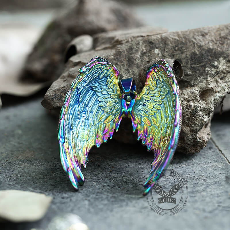 4838-vintage-angel-wings-stainless-steel-pendant-10.jpg Vintage Angel Wings Stainless Steel Pendant