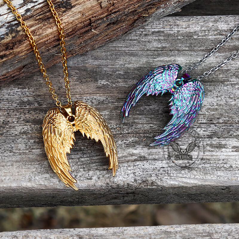 4838-vintage-angel-wings-stainless-steel-pendant-7.jpg Vintage Angel Wings Stainless Steel Pendant
