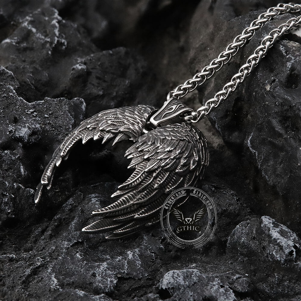 4838-vintage-angel-wings-stainless-steel-pendant-9.jpg Vintage Angel Wings Stainless Steel Pendant