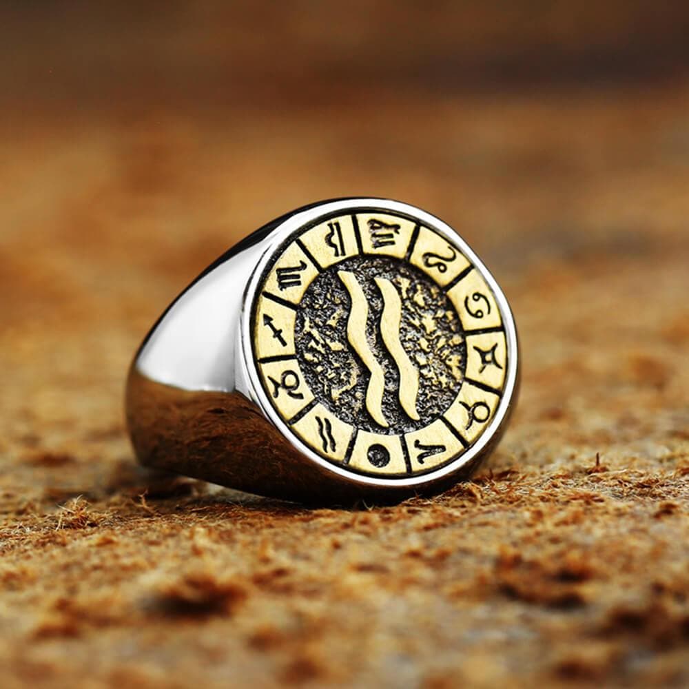 4897-12-constellation-zodiac-signs-stainless-steel-ring-4.jpg 12 Constellation Zodiac Signs Stainless Steel Ring