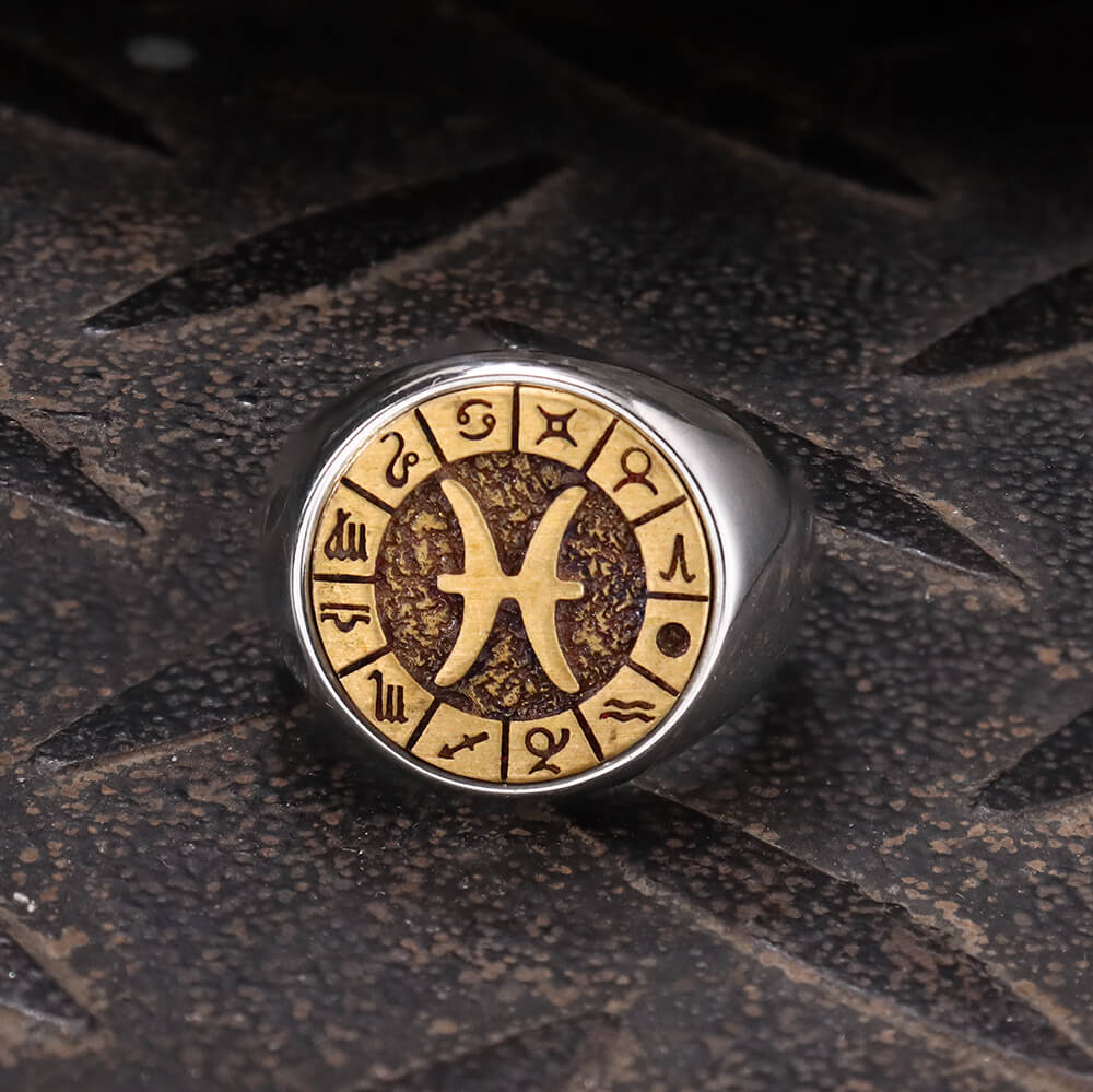 4898-pisces-12-pisces-12-variation-1.jpg 12 Constellation Zodiac Signs Stainless Steel Ring
