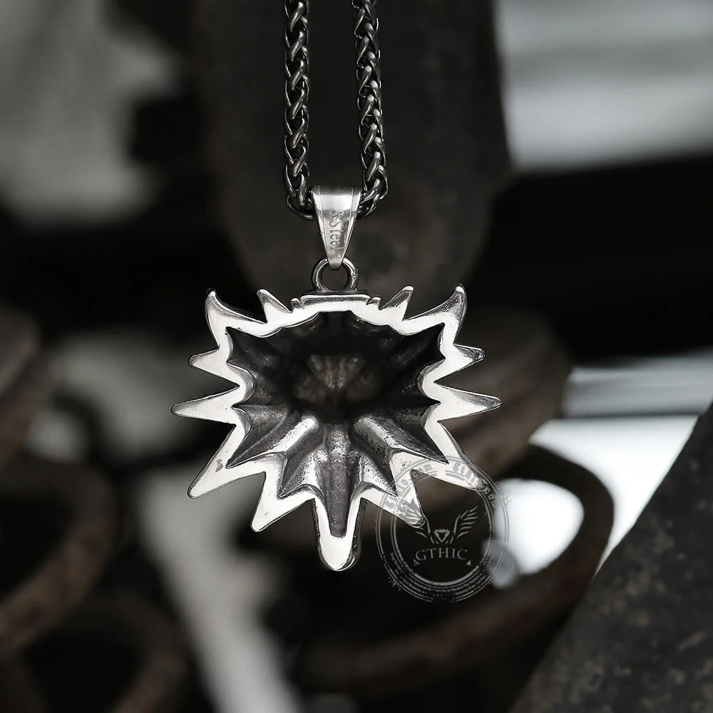 Wild Hunt Wolf Head Stainless Steel Pendant