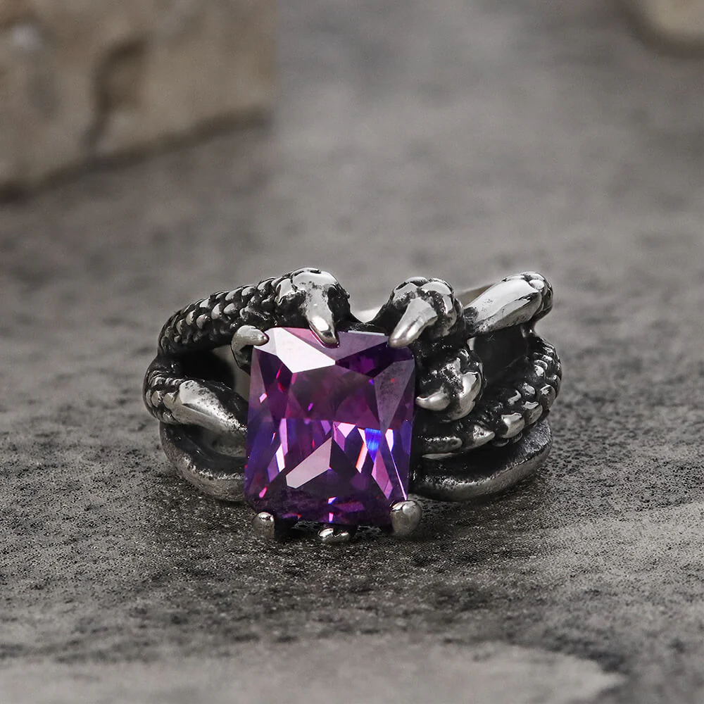 5244-gothic-dragon-claw-stainless-steel-gem-ring-9.webp Gothic Dragon Claw Stainless Steel Gem Ring